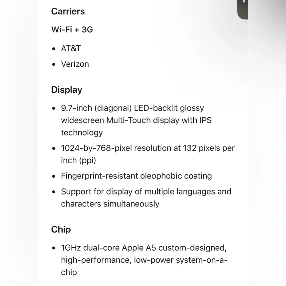APPLE IPAD A1395 16GB Silver 2nd Gen With Charger